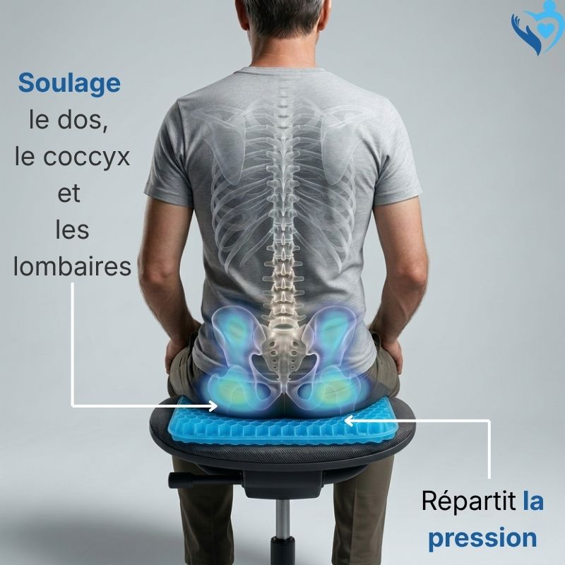 GelCare+ Coussin en Gel Ergonomique